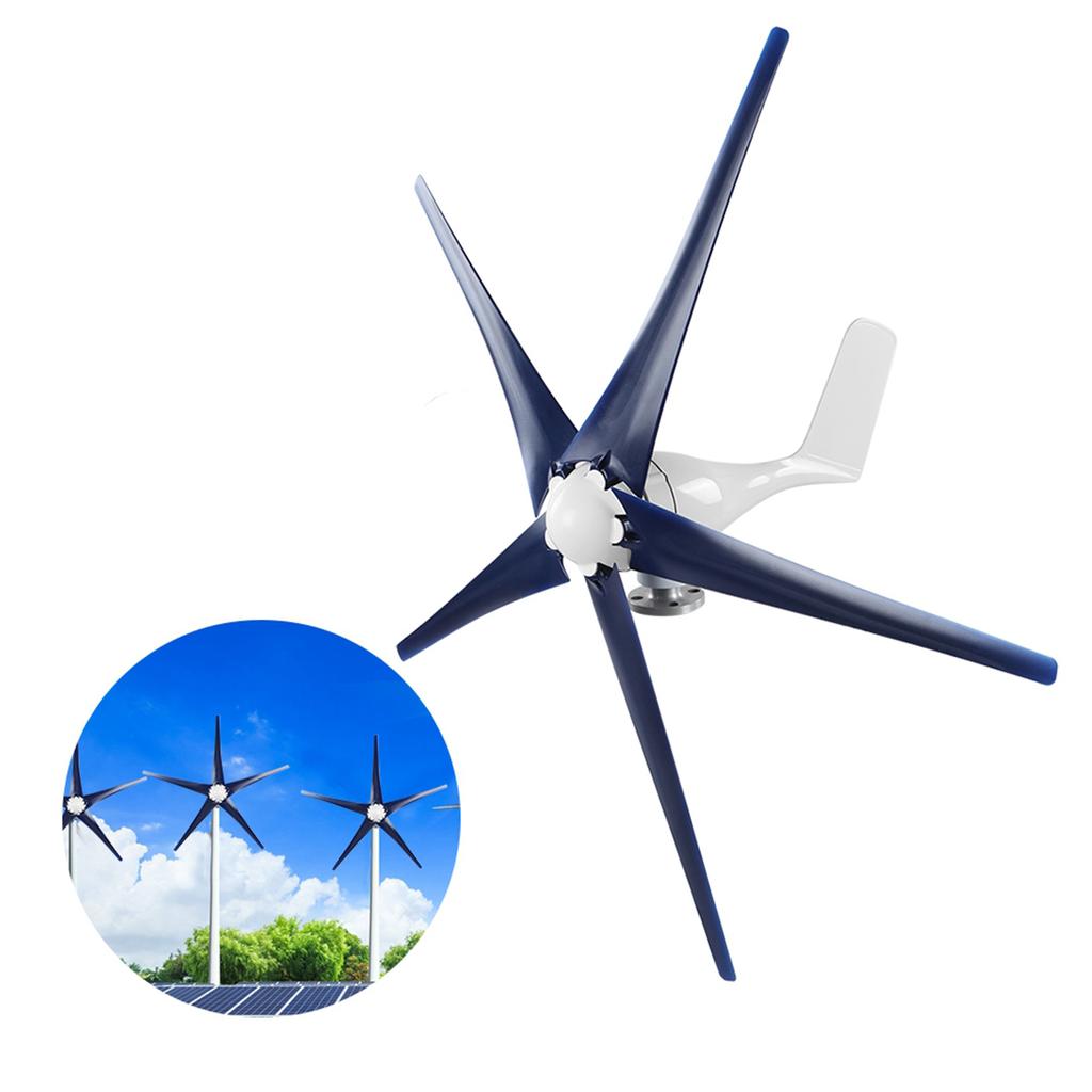 100W Wind Turbines Wind Generator 5 Blades Wind Power Supplies High Efficiency Power Supply for Boats Mobile Homes