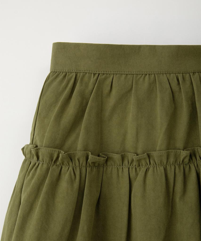 Sseomweeobeoteo Soy Shirring Mini Skirt - Khaki