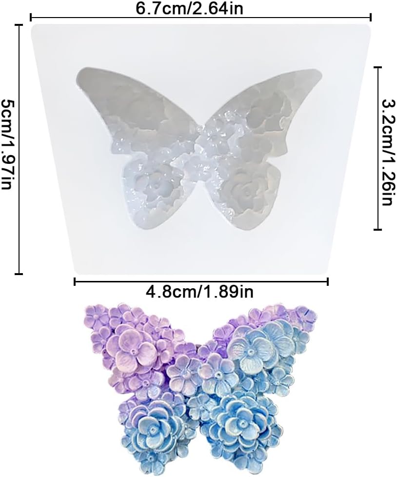 3D flower butterfly silicone mold epoxy resin mold DIY