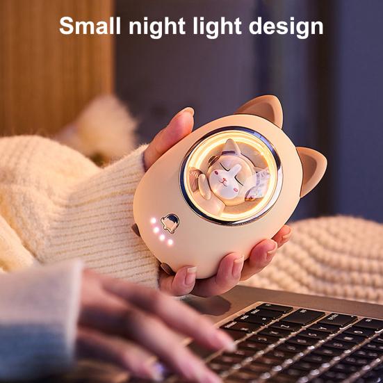 Wiederaufladbarer Handwärmer Überhitzungsschutz ABS Ergonomisches Design 2-in-1 Elektrischer Wärmer für Wohnheim