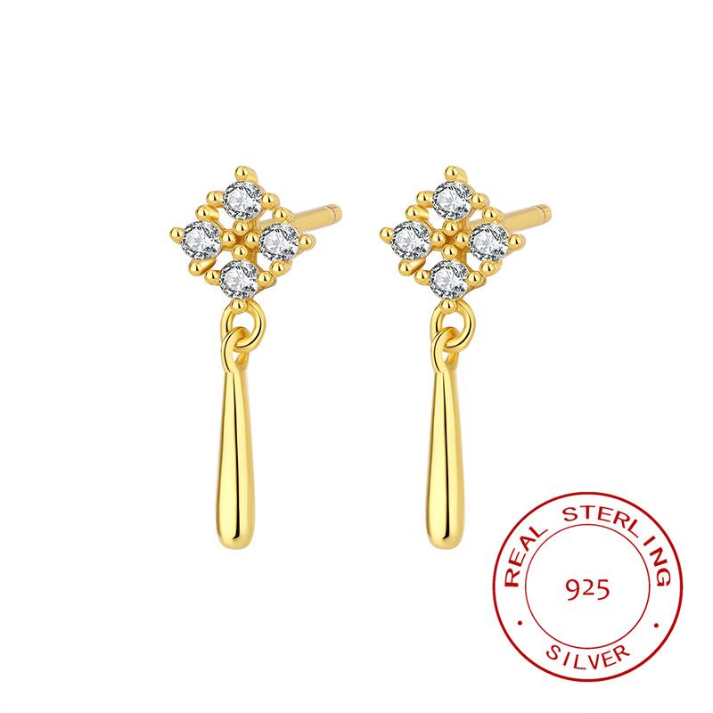 

Серьги-пусеты с кисточками из золота 14 карат и серебра - Винтажный сказочный стиль, элегантный и милый маст-хэв. 925 Silver