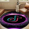 Tiktok Logo Design Round Mat, Anti-slip Circle Carpet Chair Rug For livingroom,Bedroom, Doormat Home Decor Gift Christmas Gifts