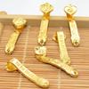 10Pcs Chinese Amulet Crafts Golden Auspicious Ruyi Home Feng Shui Power Scepter