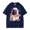 French Bulldog Funny Pibble Meme TShirts Unisex Summer Tops Kawaii Cute T Shirt Unisex High Quality 100 Cotton TShirt Streetwear