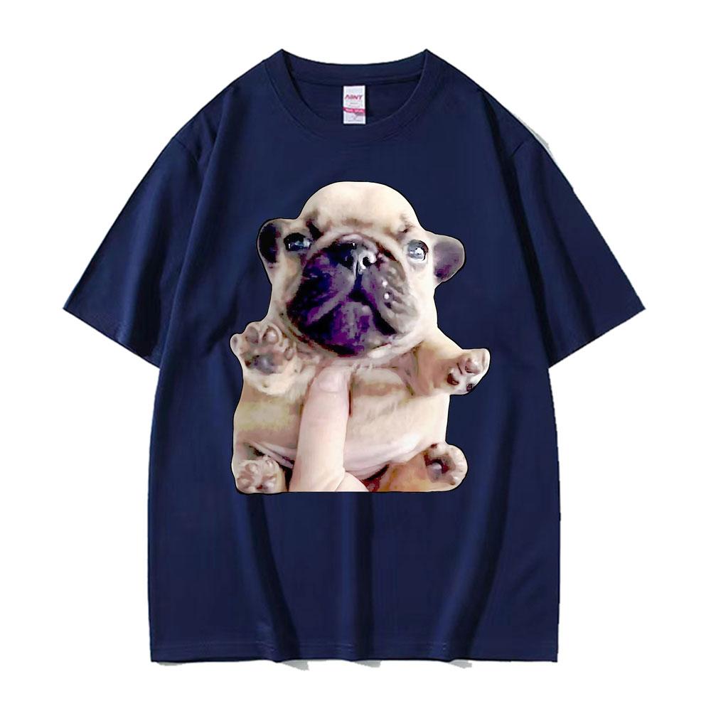 French Bulldog Funny Pibble Meme TShirts Unisex Summer Tops Kawaii Cute T Shirt Unisex High Quality 100 Cotton TShirt Streetwear