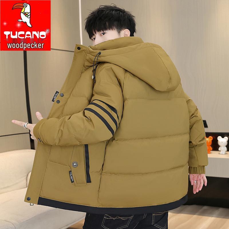 Woodpecker Men's 2025 Hooded Winter Jacket - Thick Cotton-Padded & Warm