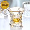 Luxury Gold-Rimmed Crystal Whiskey & Spirit Glasses