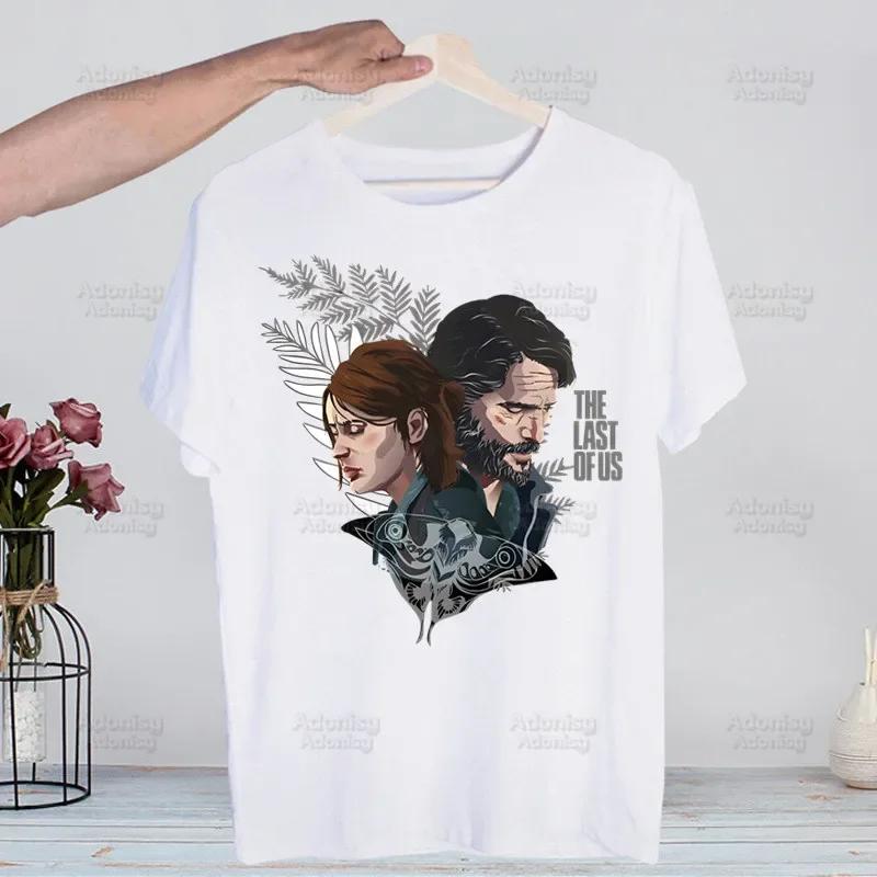 

The Last of Us Joel Ellie Harajuku T-shirts Summer Unisex Hip Hop Funny Print Tshirt Streetwear T Shirt Short Sleeve Tee Top Shirt S
