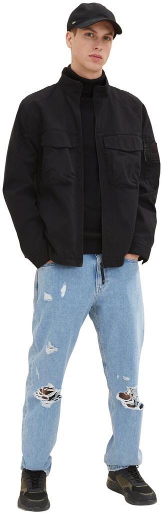 Mid-season Jacket Tom Tailor Denim Jacket In Utility Look (1035105) Black