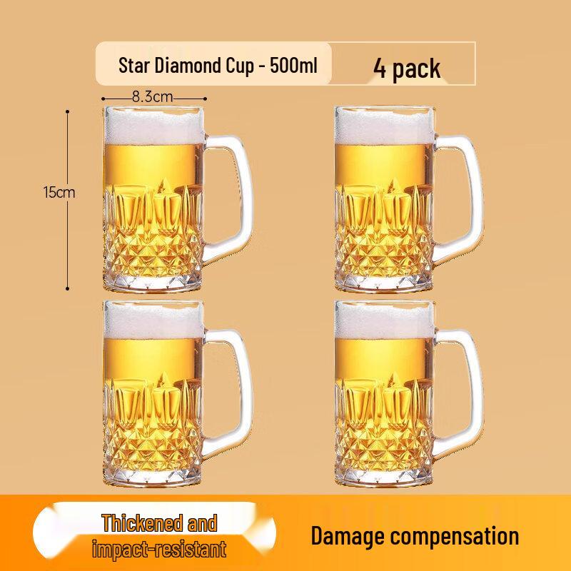 ZISIZ Tempered Glass Tea Mug with Handle & Infuser