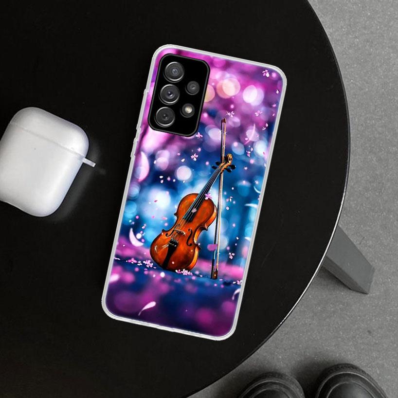

Чехол для телефона с рисунком скрипки для Samsung Galaxy A12 A22 A32 A52 A72 A02S A51 A50S A31 A20S A10S Note 20 Ultra 10 Plus Galaxy A1 Samsung Note 20