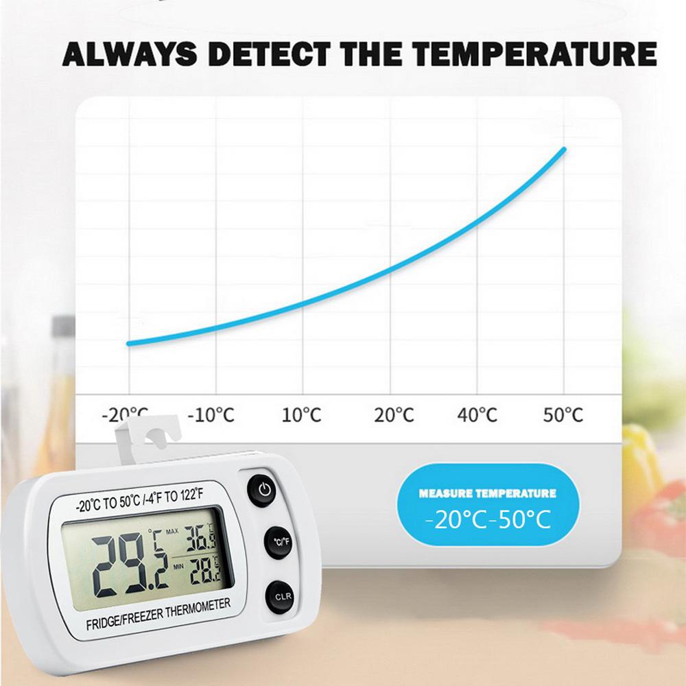 Waterproof Gauge Refrigerator Hanging Fridge Kitchen Tool Freezer Thermometer Temperature Meter