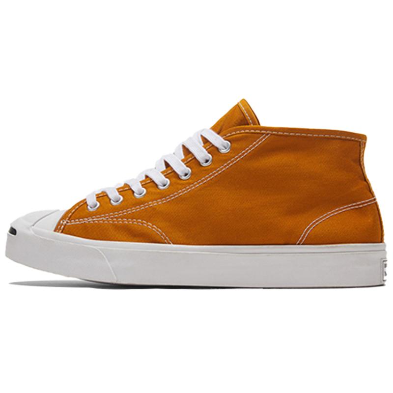 Converse Jack Purcell Smiles Vintage Mid-top Canvas Shoes Unisex Yellow