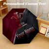 Wales Rugby Automatic 8‑ribs Umbrella, Custom Name Text Personalized Folding Umbrella Rain Sun Gift