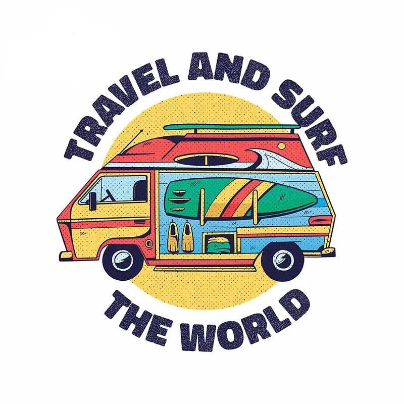 LYKX Fashion Camper Travel Car Stickers Vinyl Decals Car Motorcycle Bumper Body Rear Window Decorative Decals