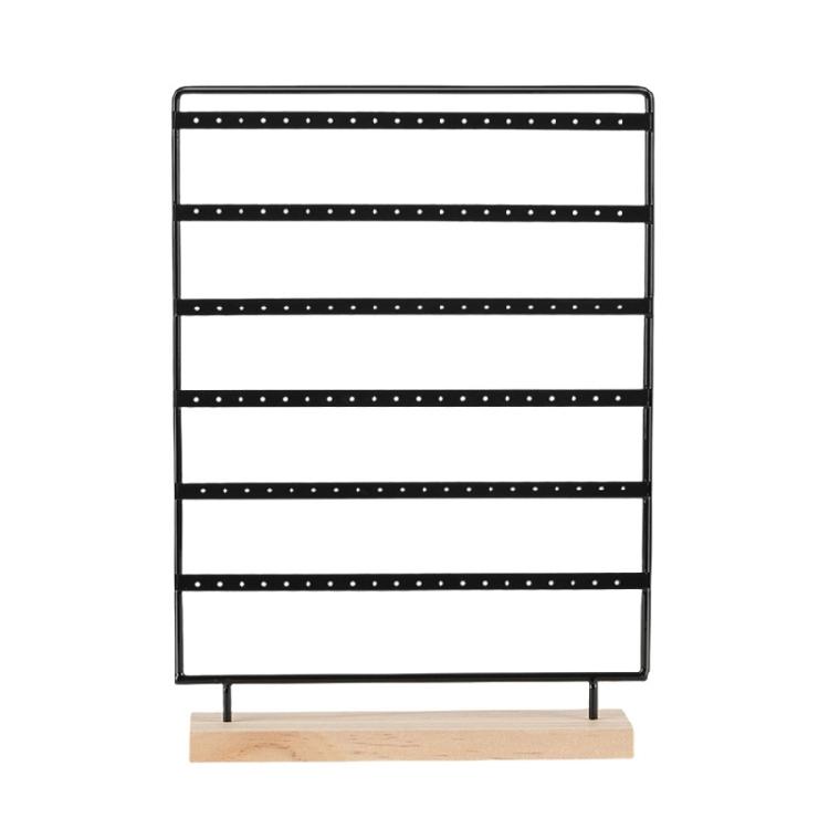 6-Tiers Earring Holder for Hanging Earrings Ear Studs with Wood Base Women Girls