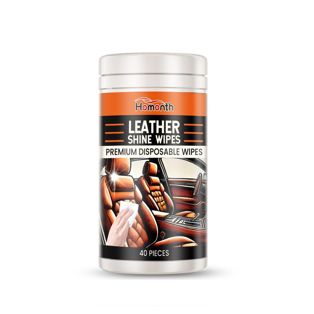 

Homonth Premium Leather Cleaning Wipes With Moisture-rich Formula For Auto Interior Care 40 Count