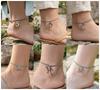 26-Letter Pendant Anklet: Stainless Steel Simple Design Foot Jewelry
