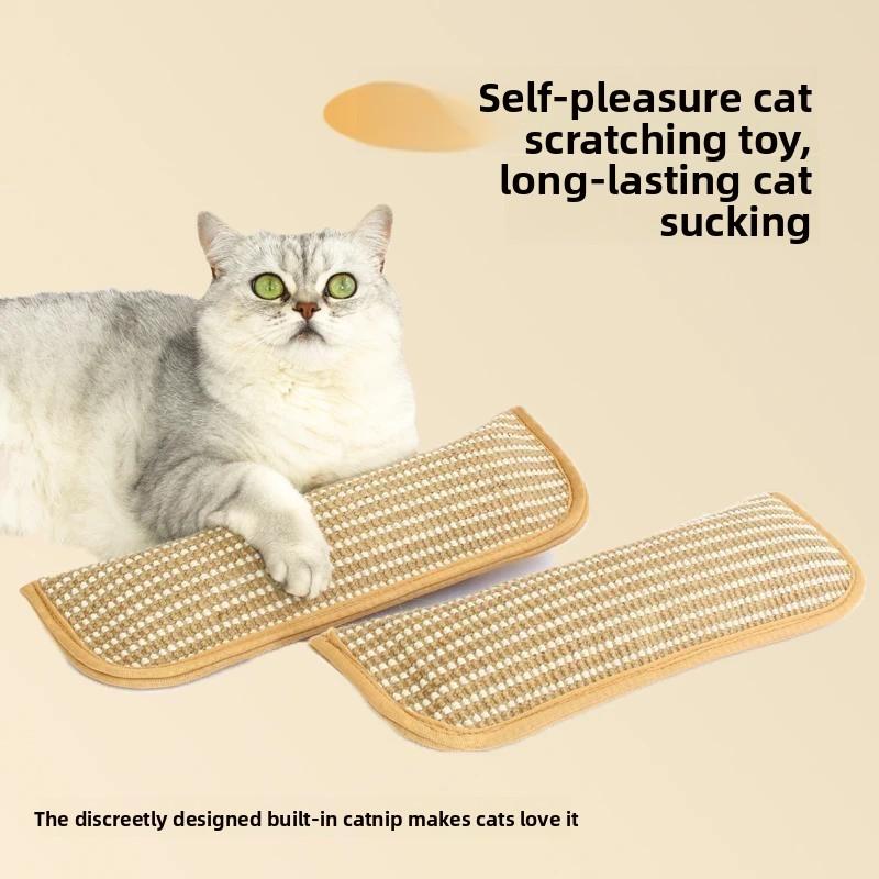 Kedi Nanesi Yastığı, Diş Çıkarma, Çiğnenebilir, Can Sıkıntısını Gidermek İçin Diş Temizleyici Kedi Oyuncağı, Diş Çıkarma Jüt Kedi Tırmalama Tahtası