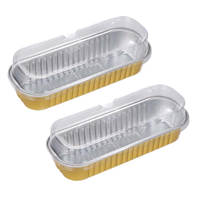 10Pcs Mini Loaf Pans With/Without Lids Rectangle Aluminum Foil Baking Pans Reusable Mini Bread Containers Muffin Tins