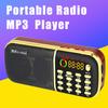 3 Battery Portable MP3 Mini Stereo Radio Plug-in Speaker LED Display With Torch Lighting Elderly Music Player