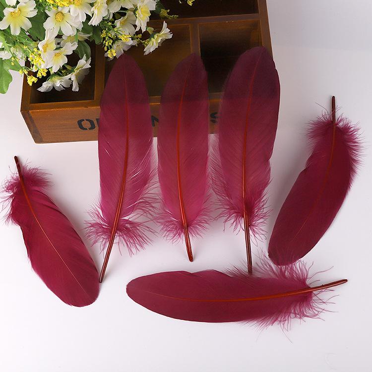 50Pcsdiy Goose Feather Hard Big Floating Feathers Wedding Children Handmade Decorative Materials Dream Catcher Feathers