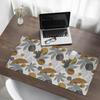 Protective Vinyl Pad for Companies and Offices Geometric Leaves 100x50 Cm
