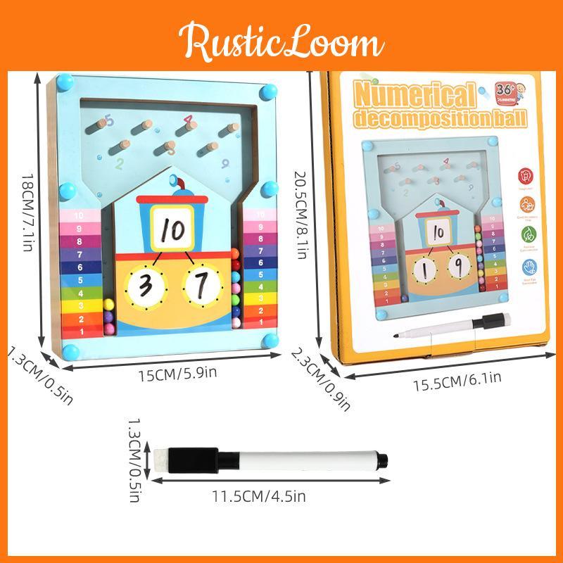 Kids Wooden Numerical Decomposition Ball For Early Math Skills And Use Classroom