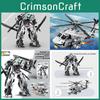 Robot Transformable Armed Helicopter Assembling Building Blocks Children Toy