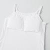 Gunze Pied Clair Camisole with Mesh and Double Chest New Size 160 (Girls) Pads, White,