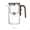 Water Separation Inner Container Teapot One Click Magnetic Switch Tea Separation Filtration Glass Tea Pot Wood Handle Tea