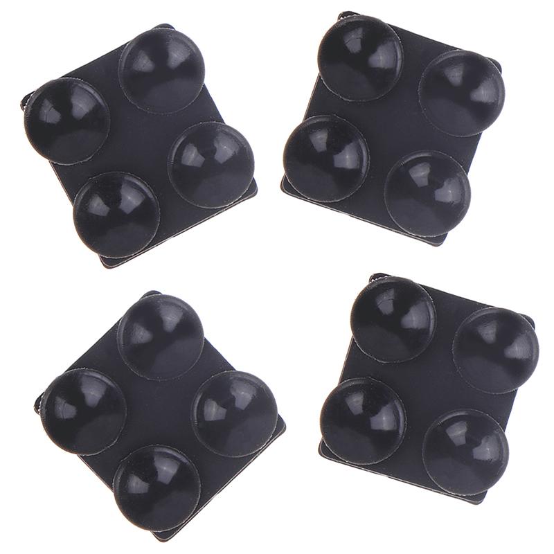 4Pcs Square Silicone Suction Cup Wall Stand Mat Suction Phone Holder Anti-Slip Single-Sided Leather Case Mount