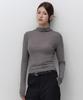 MUSINSA STANDARD WOMAN Women'S Sheer Wool Tencel Turtleneck Long Sleeve T-Shirt [Medium Grey]