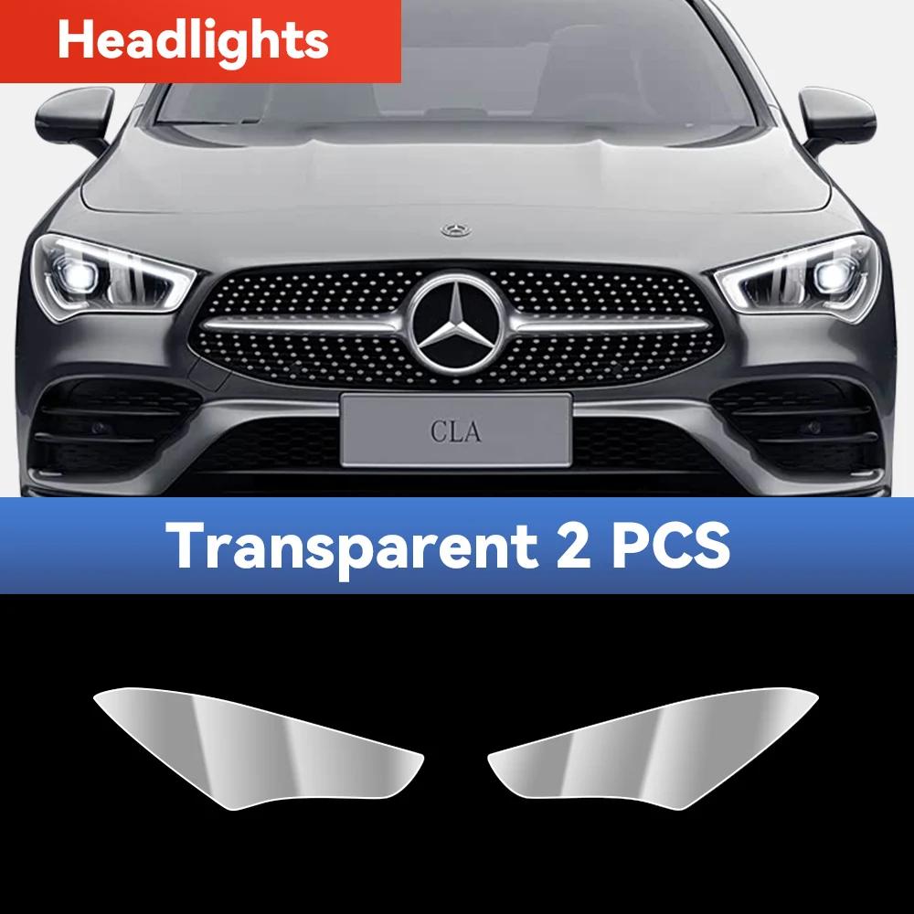 For Mercedes Benz CLA Class C118 -2025 Car Headlight Protective Film TPU Pre Cut Anti-Scratch Headlight Vinyl Film