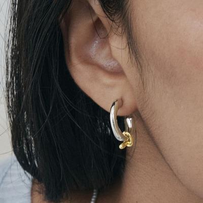 ATTICA Raw Glow Bean Two Way Earrings. Ebs010