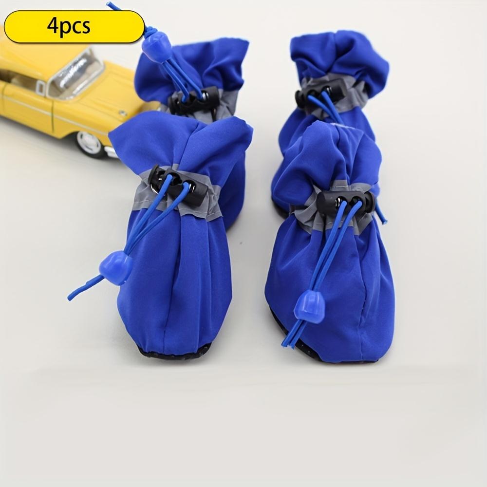 4 Pcs Adjustable Dog Shoes with Soft Soles, Breathable Rain Boots for Small and Medium Dogs, All-Weather Paw Protection for Outdoor Use
