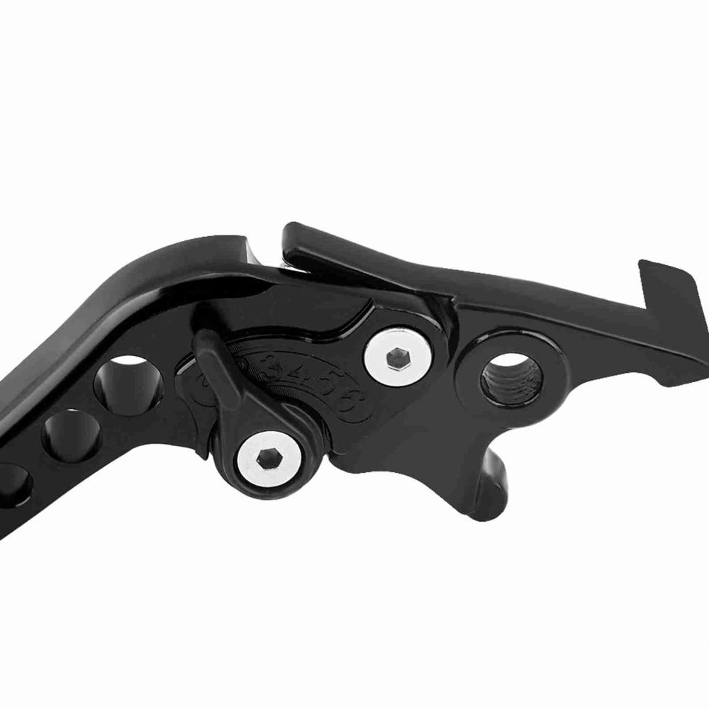 2pcs Red/Black Double Disc Brake Lever 6-Position Adjustable CNC Aluminum Brake Lever For Pit Bike