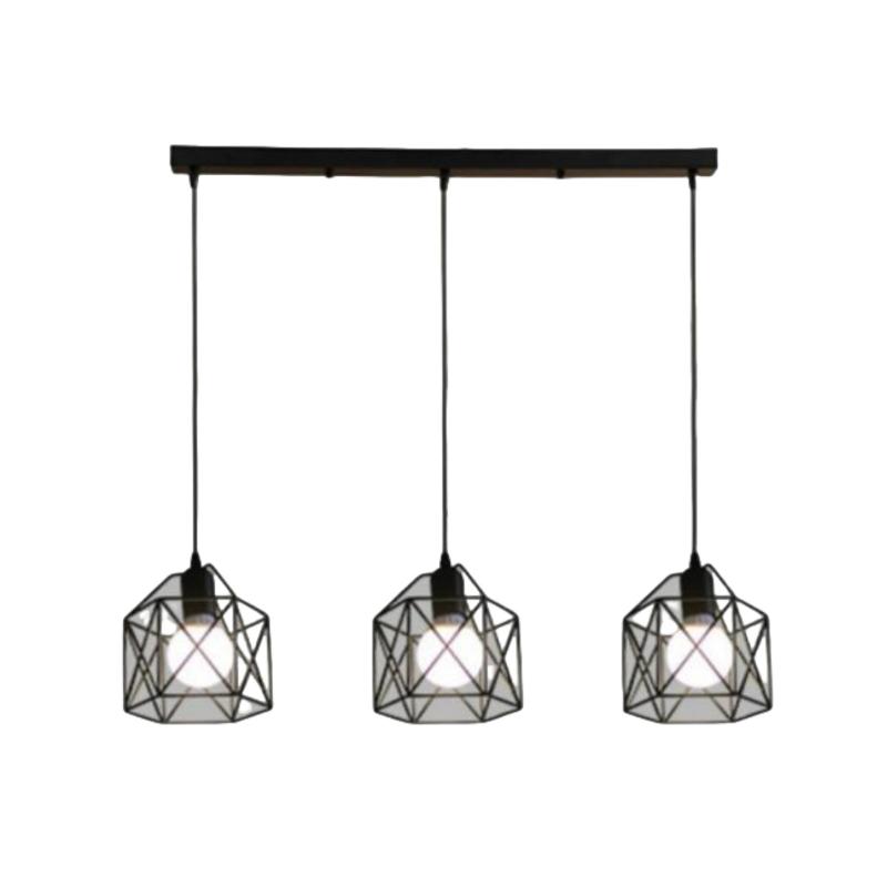 Industrial Pendant Light Led Modern Hanging Lamp for Ceiling Light Fixture Metal Cage Pendant Lighting Island Dining Room