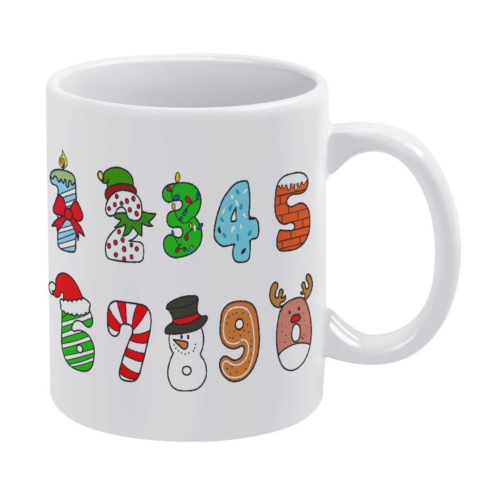 

1 Pack 11oz White Mug With Double-Sided Print Perfect For Home Office Drinking Time And An Excellent Gift Choice For Holidays Birthdays And Events белый