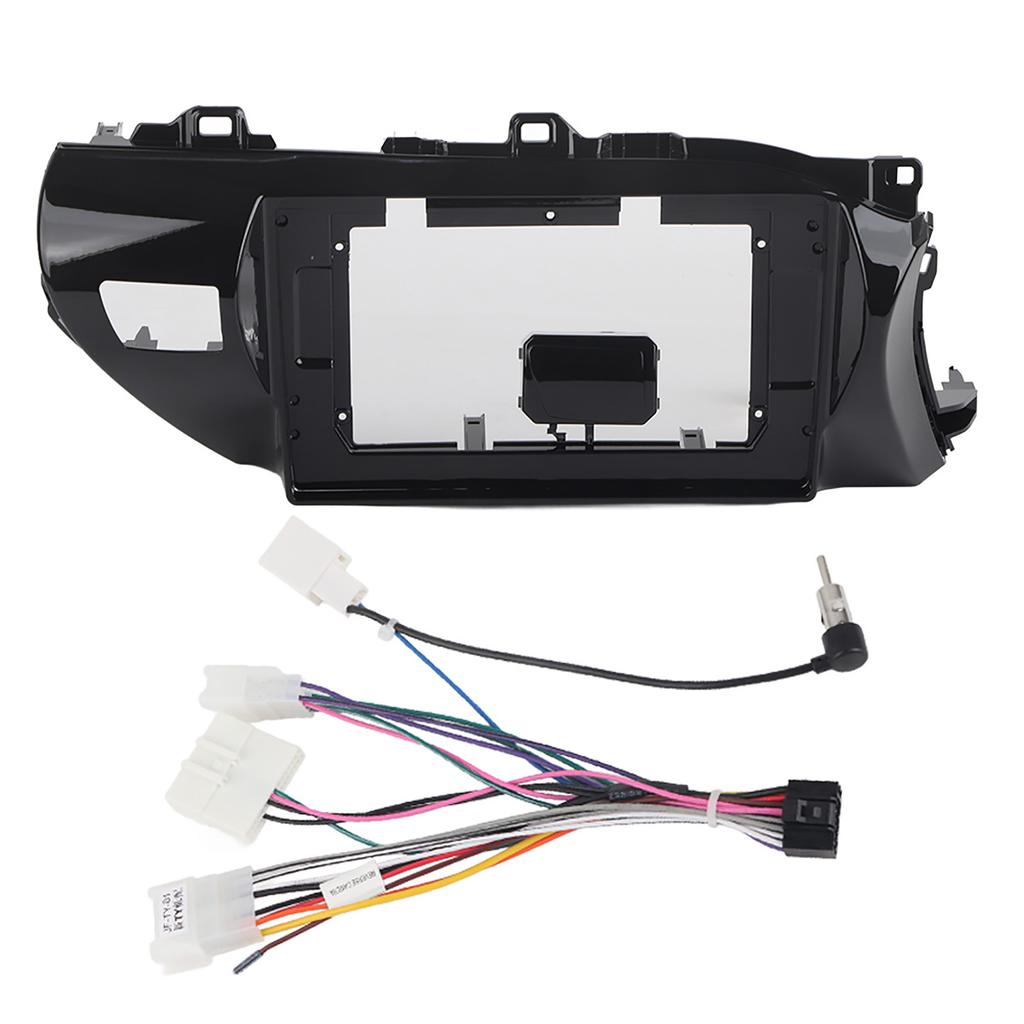 10.1in Car Radio Fascia Panel GPS Navigation Frame with Power Cord Fit for Hilux 2014?2019 RHD