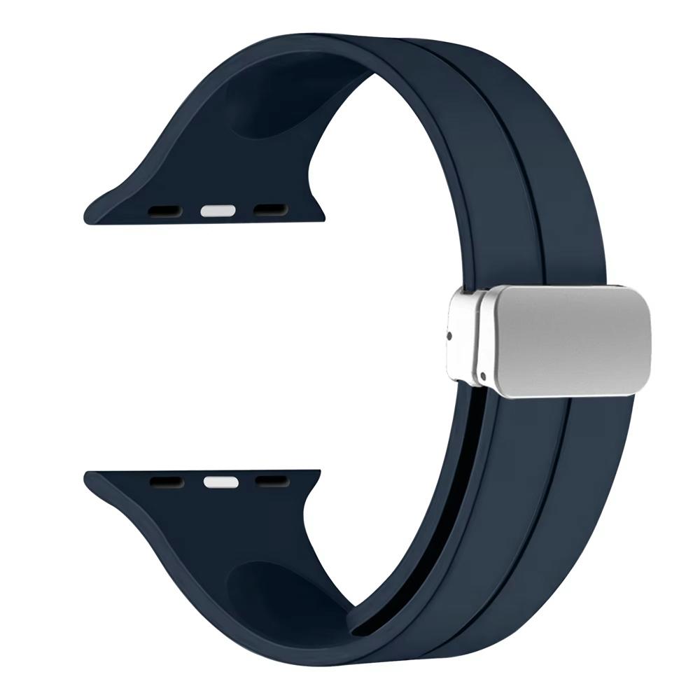 Silicone Strap For Apple watch 11 Band 46mm 45mm 44mm 41mm 49mm 42mm Magnetic Bracelet correa iWatch Series 9 8 10 7 SE 6 Ultra