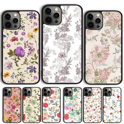Vintage Leaves Flower Phone Case For iPhone 17 Air 15 16 Cover  11 13 14 Pro Max 12 Plus Max Fundas