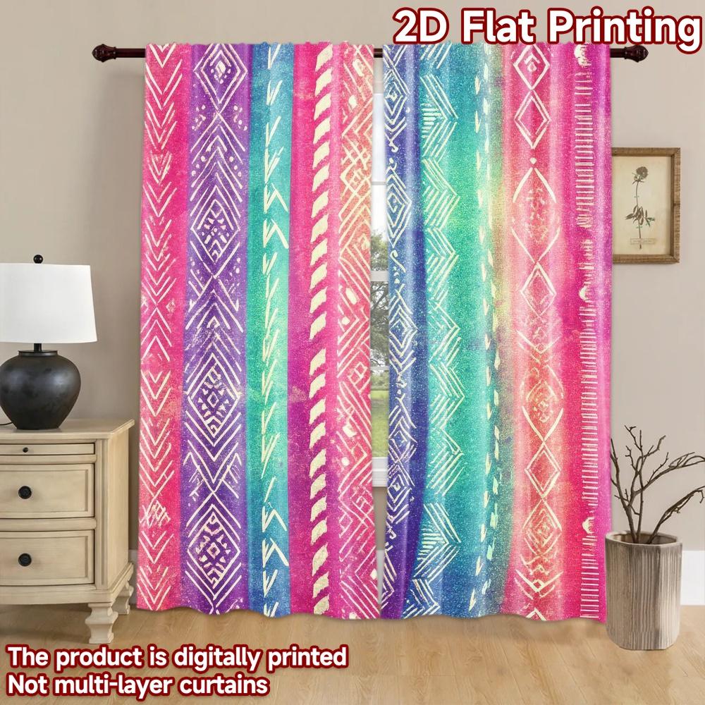 2D flat Photography Backdrop Popular Party Party Backdrop Colorful Geometric Stripes 100% Polyester Holiday Decorations Use