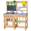 VEVOR Mud Kitchen, Outdoor Mud Kitchen for Kids, Wood Outdoor Play Kitchens with Stoves, Hooks, Sinks, Planting Shovels, Spatulas, Handle
