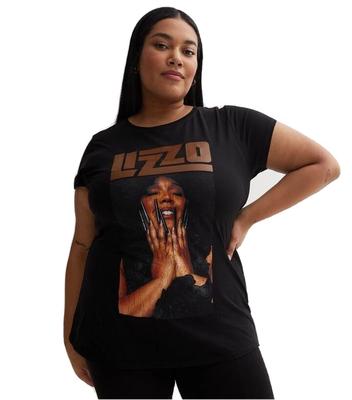 Lizzo Womens Lizzo Photo Black Shirt New L
