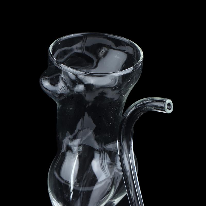 Borosilicate Glass Cocktail Cups With Built In Straw Transparent Design Perfect For Home Bar Parties Beverage Serving