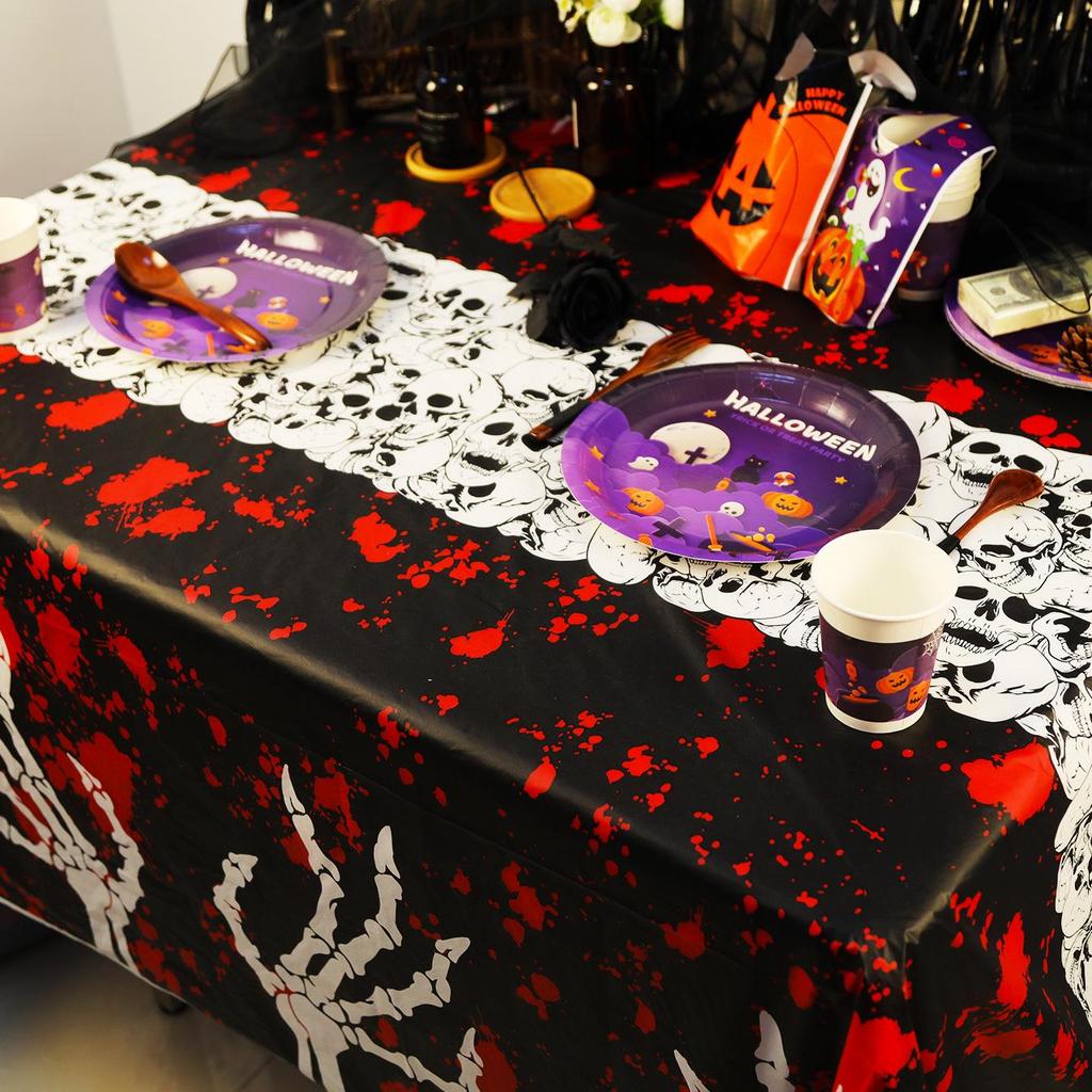 Disposable PEVA Cartoon Balloon Tablecloth - Oil-Proof, Thickened for Birthdays & Kindergarten Parties