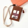 Coin Purse Student Card Bag PU Leather ID Card Holder School Use Card Badge Holder  Office Supplies