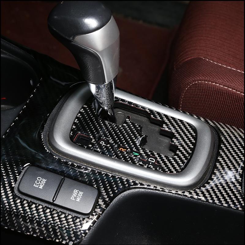 For Toyota Hilux 2015- Soft Carbon Fiber Central Control Gear Shift Indicator Panel Trim Cover Interior Decorative Stickers