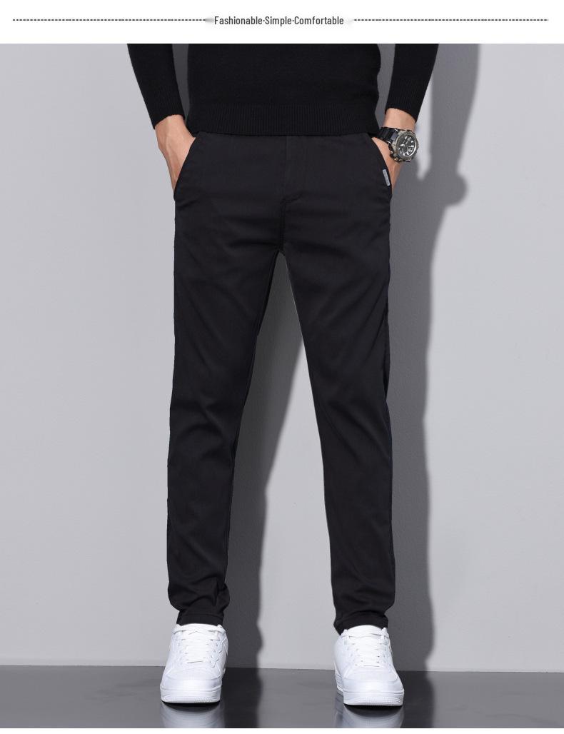 

Chaolunbu Чоловічі приталені повсякденні штани в корейському стилі - Злегка зрілий весняно-осінній тренд Штани для ділового костюма 38